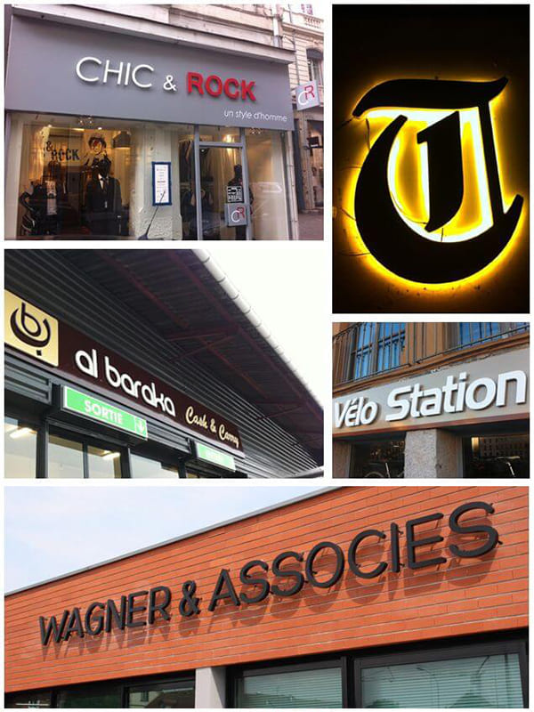 Fabrication d'enseigne sur mesure marque et logo